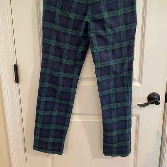 Vineyard Vines Breaker Pants Chinos Tartan Plaid Green Blue Mens - Picture 5 of 10